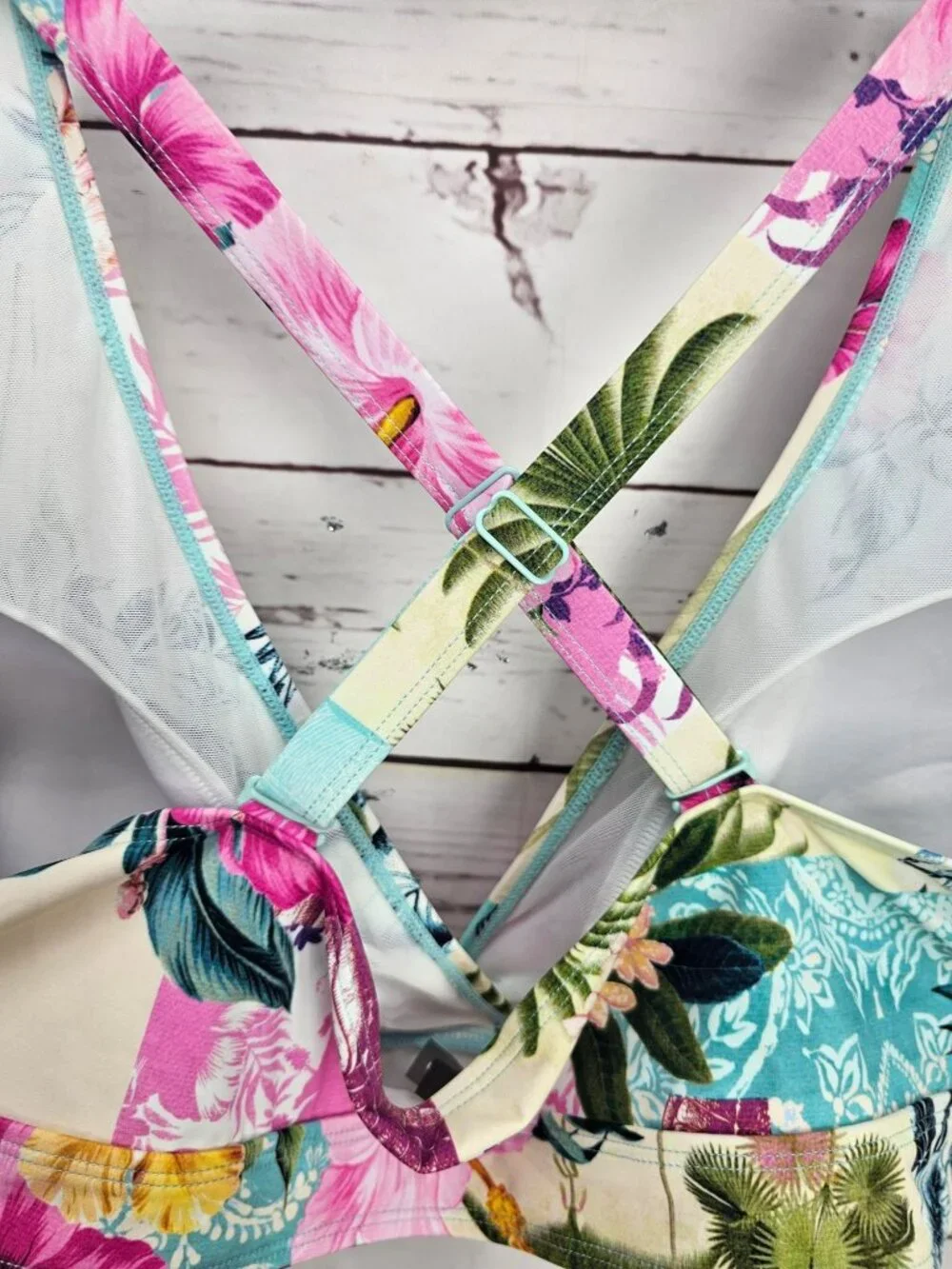 Torrid Womens Plus‎ Size 6 Floral Tropical Bikini Wrap Set Swim Top & Skirt